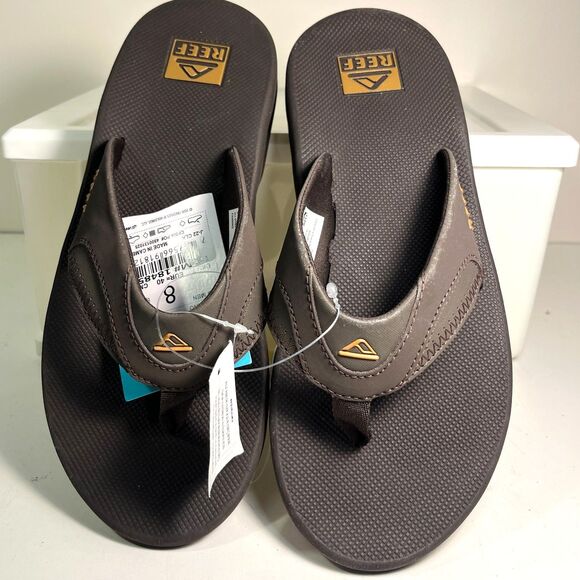 Reef Men\'s Gray Flip Flop Sandal M SZ 8  W SZ10 NEW main image 5